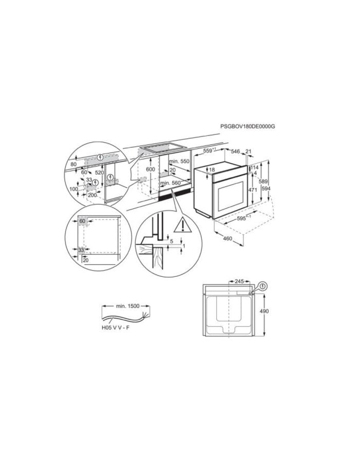 AEG BD782S | Inbouw oven | Stoom  | 60 cm