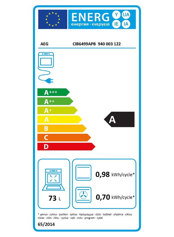 AEG CIB6490APB | Inductie fornuis | 60 cm | MattZwart