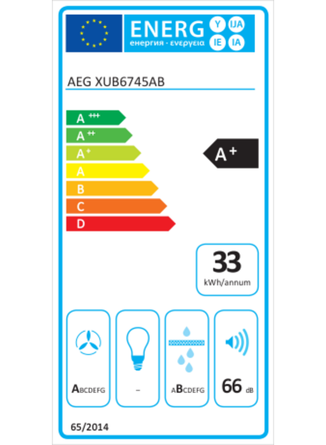 AEG  XUB6845AB | Inductie kookplaat met afzuiging | MattZwart