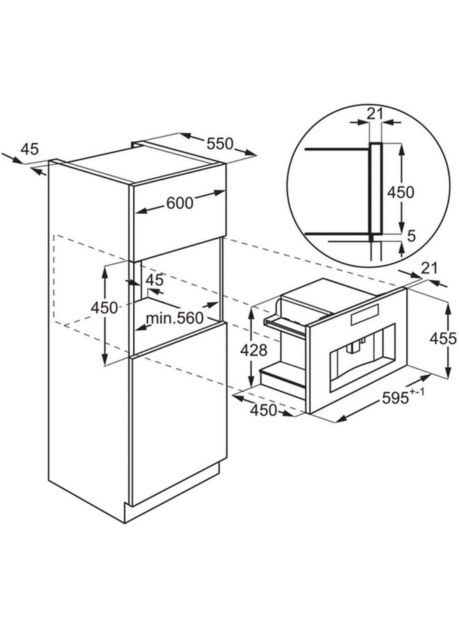 AEG KKK994500T | Inbouw koffiemachine | 45 cm