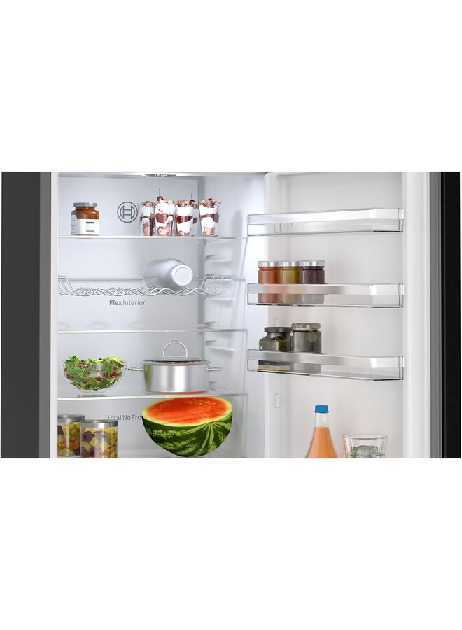 Bosch KGN39VXAU | Koelvriescombinatie | 203 cm | Zwartstaal