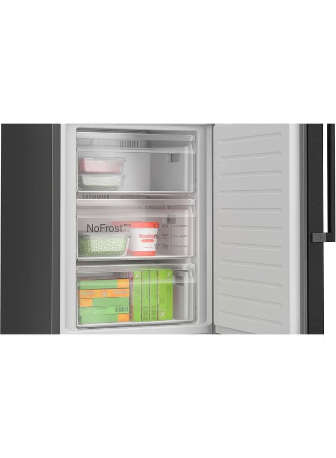 Bosch KGN39VXAU | Koelvriescombinatie | 203 cm | Zwartstaal