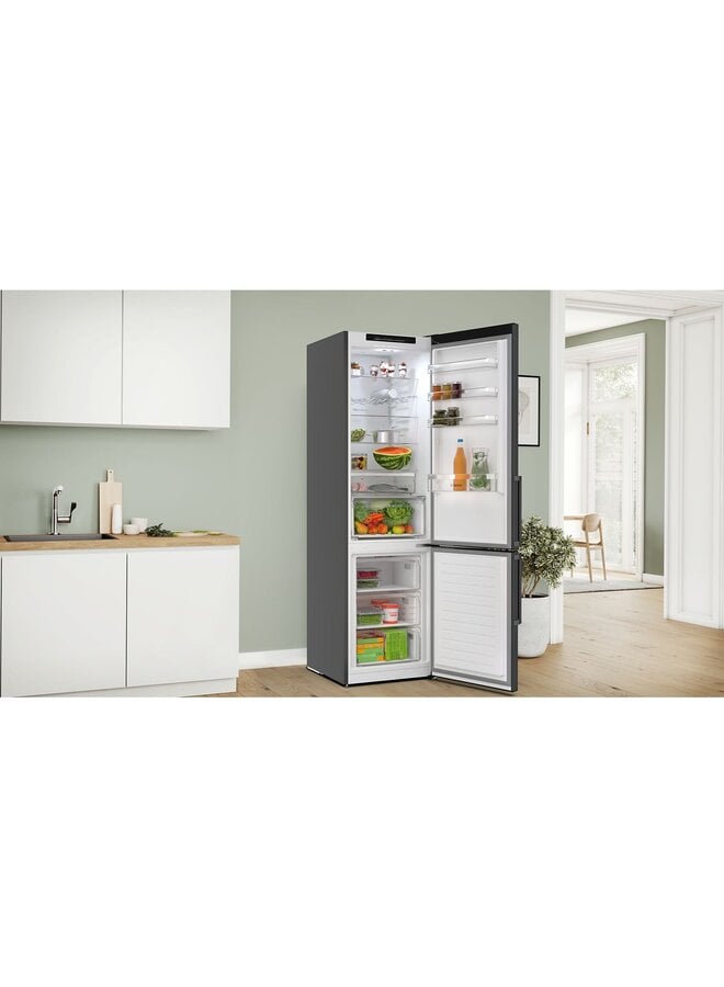 Bosch KGN39VXAU | Koelvriescombinatie | 203 cm | Zwartstaal