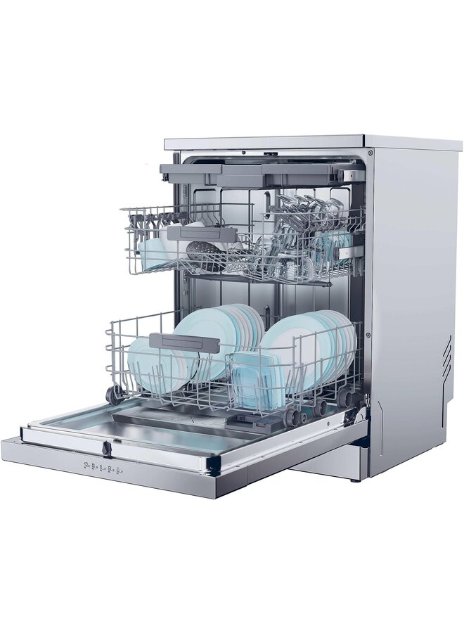 Haier XF 4C4E1S-84 | Vrijstaande vaatwasser | RVS | C