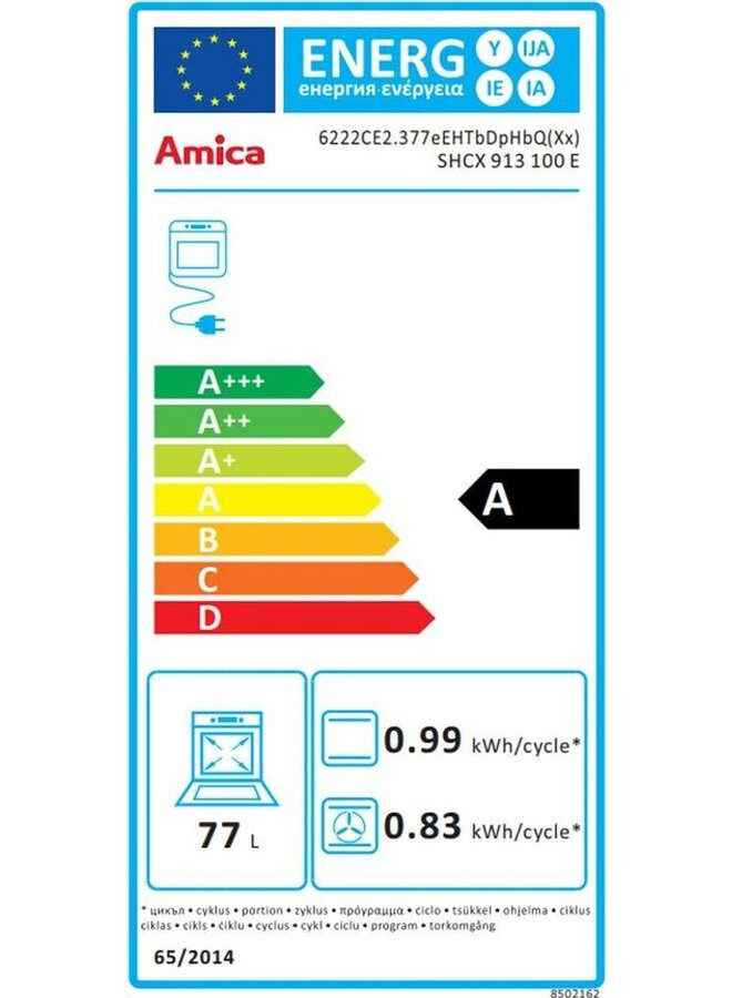 Amica SHCX 913 100 E | Keramisch Fornuis | 60 cm