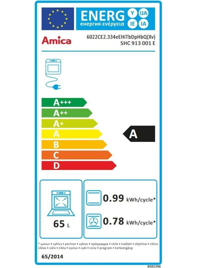 Amica SHC 913 001 E | Keramisch Fornuis | 60 cm