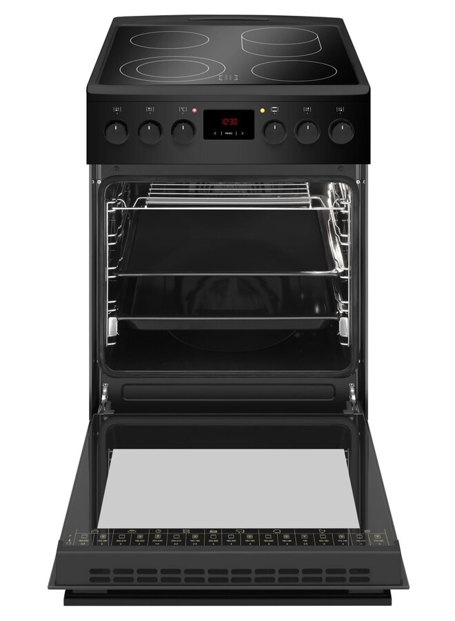 Amica SHC 11503 /1 SM | Keramisch fornuis | Zwart | 50 cm