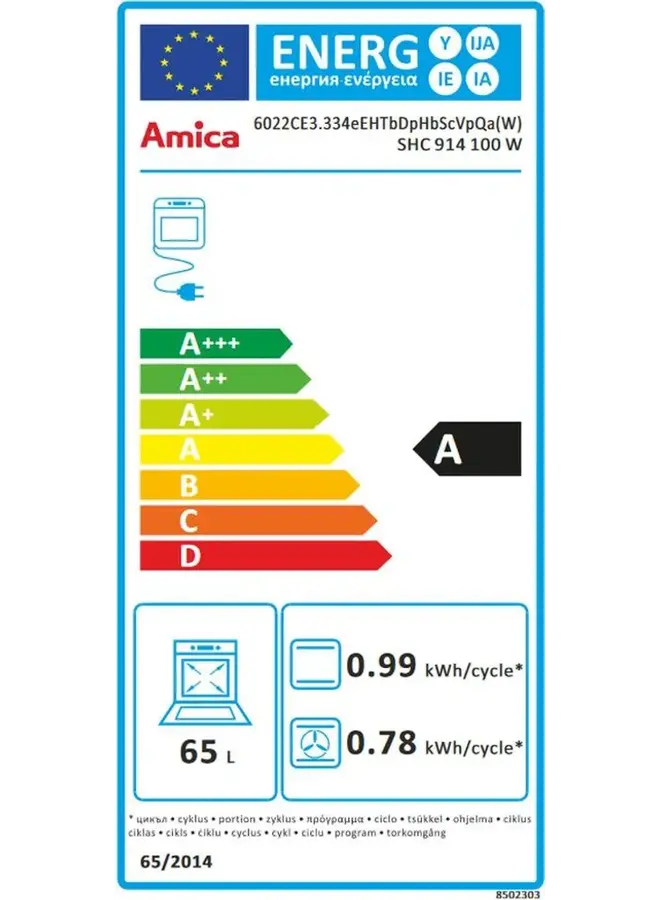 Amica SHC914 100 W | Keramisch fornuis | Wit