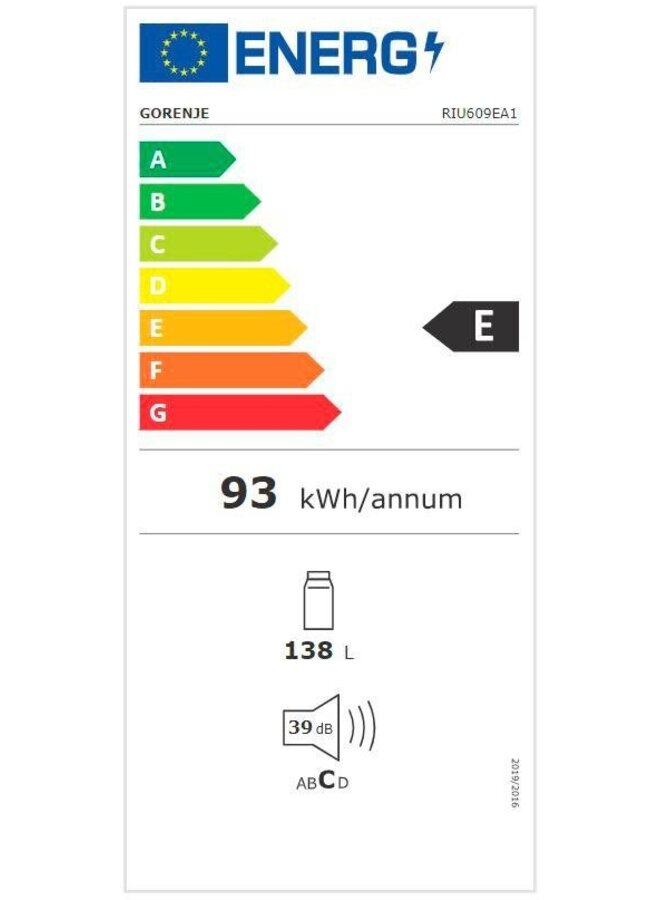 Gorenje RIU609EA1 | Onderbouw koelkast | 82 cm