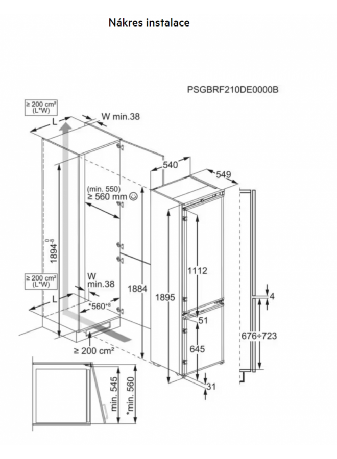 AEG SCB819E8TS | Inbouw koelvriescombinatie | 189-190 cm