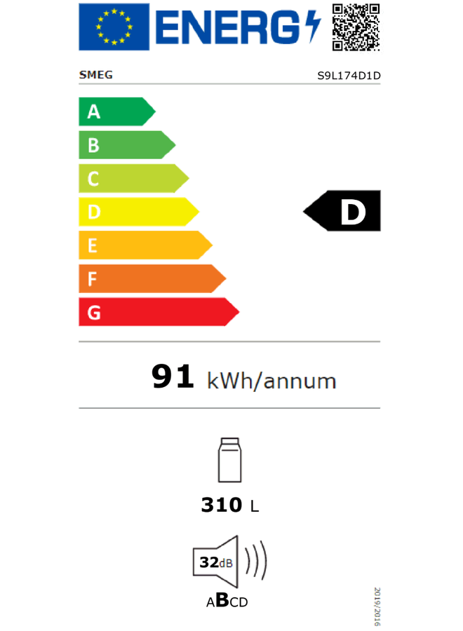 Smeg S9L174D1D | Inbouw koelkast | 178 cm