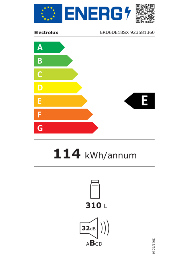Electrolux ( AEG ) ERD6DE18SX | Inbouw koelkast | 178 cm | Sleepdeur