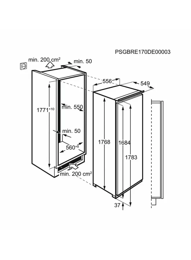 AEG AIK2654R | Inbouw koelkast | 178 cm  | Deur op deur