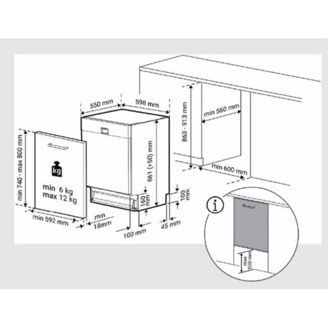 Bauknecht  BKK IDXL | Inbouw vaatwasser | XXL | Sleepdeur