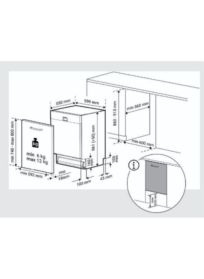 Bauknecht  BKK IDXL | Inbouw vaatwasser | XXL | Sleepdeur
