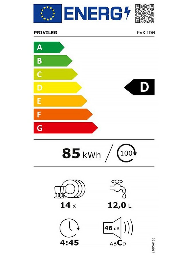 Privileg ( Bauknecht) PVK IDN | Inbouw vaatwasser | Fast&Clean