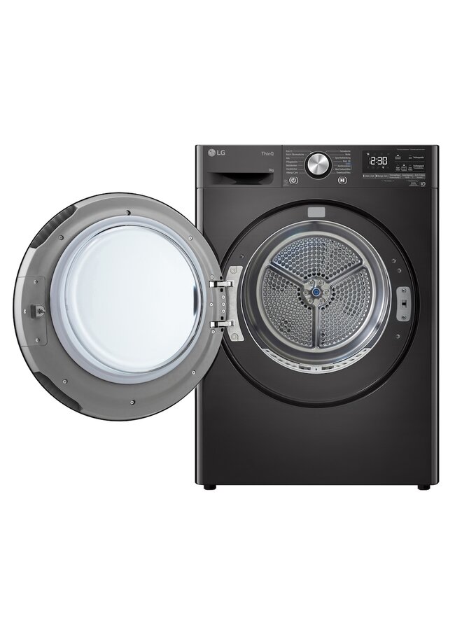 LG RT90V9B | Warmtepompdroger | C | 9 kg | Zwart