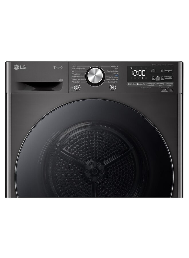 LG RT90V9B | Warmtepompdroger | C | 9 kg | Zwart