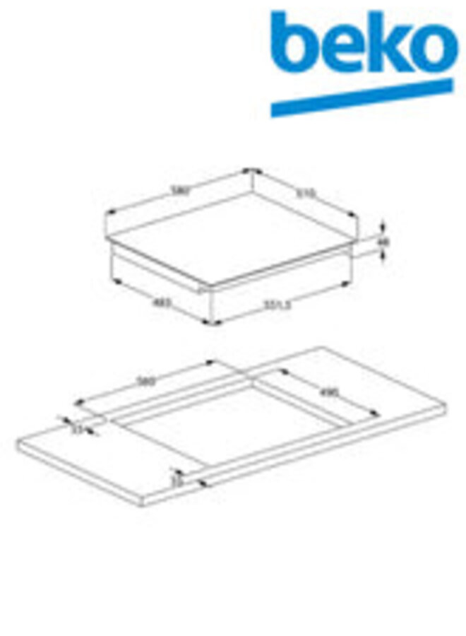 Beko HII64200SMT | Inductie kookplaat | 60 cm