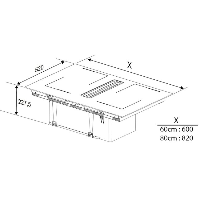 Grundig GIEH 834480 P | Inductie kookplaat met afzuiging