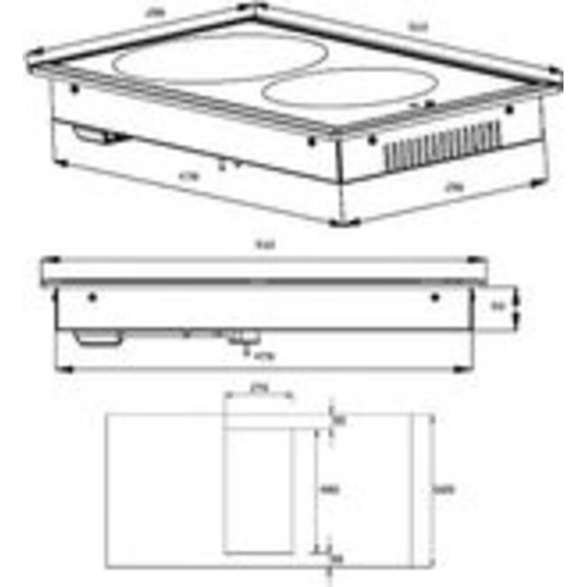 Beko HDMI32400DTX | Inbouw Inductie kookplaat | 2 zones