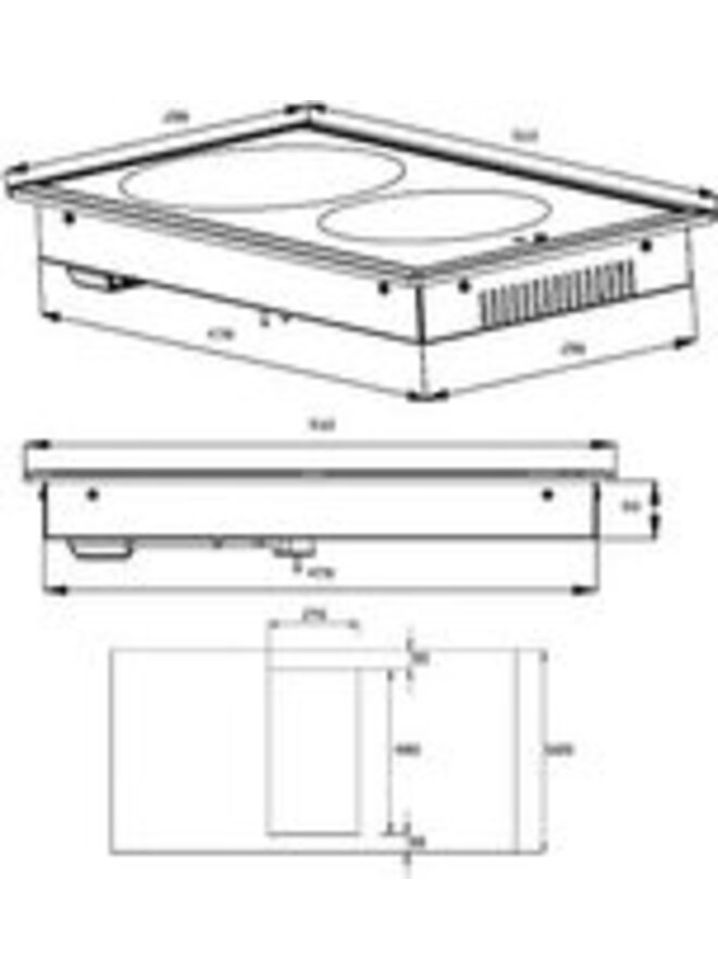 Beko HDMI32400DTX | Inbouw Inductie kookplaat | 2 zones