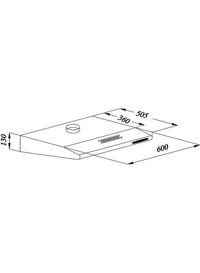 Amica UH 17010-4 E | Onderbouw afzuigkap | 60 cm | RVS