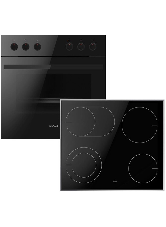 90355 | Inbouw fornuis | Oven set | Zwart