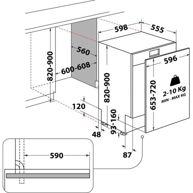Bauknecht BKCIC 3C26 F | Inbouw vaatwasser | AutoDeur