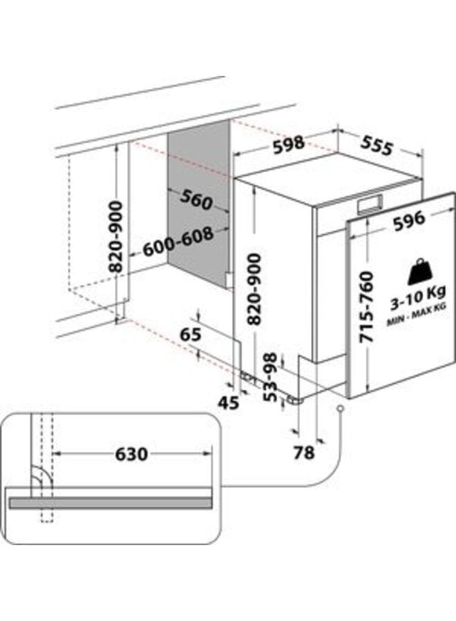Bauknecht BKO IBM | Inbouw vaatwasser | Autodeur | B label