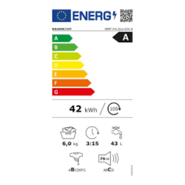 Bauknecht WMT Pro Eco 62V A | Bovenlader wasmachine | A label