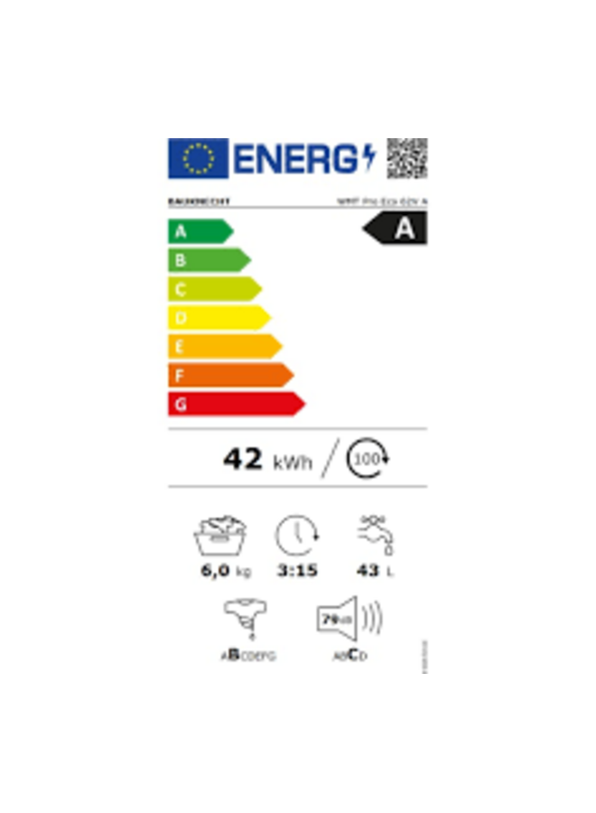 Bauknecht WMT Pro Eco 62V A | Bovenlader wasmachine | A label