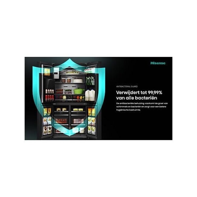 Hisense RQ760N4SBFE | Amerikaanse koelkast | Cross Door | Zwart