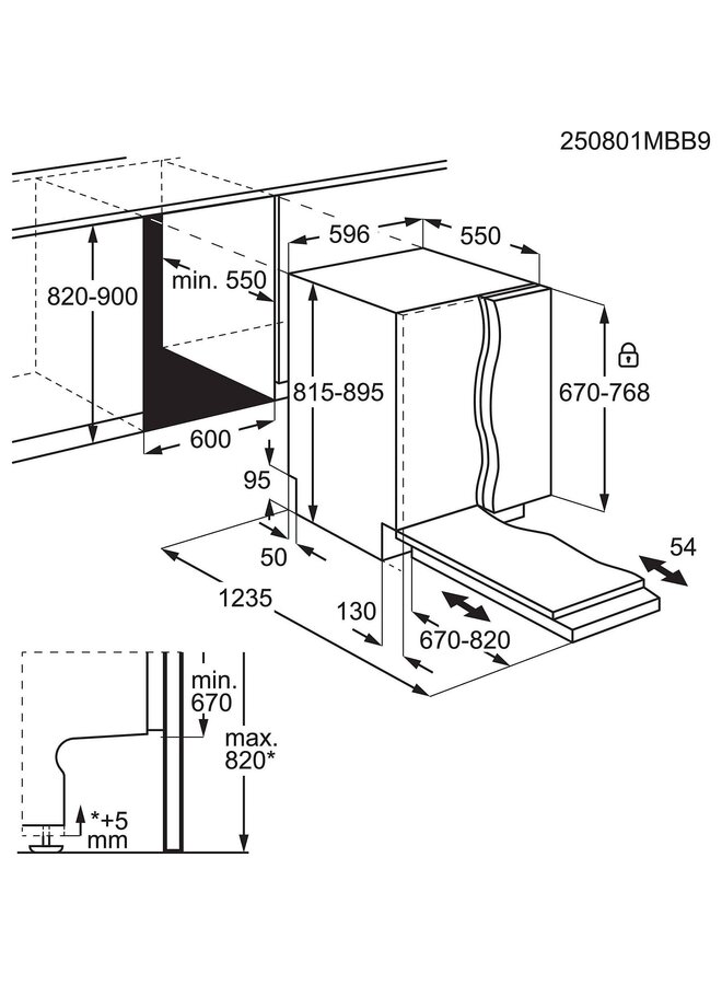 AEG GI8200A2TC | Inbouw vaatwasser | A label