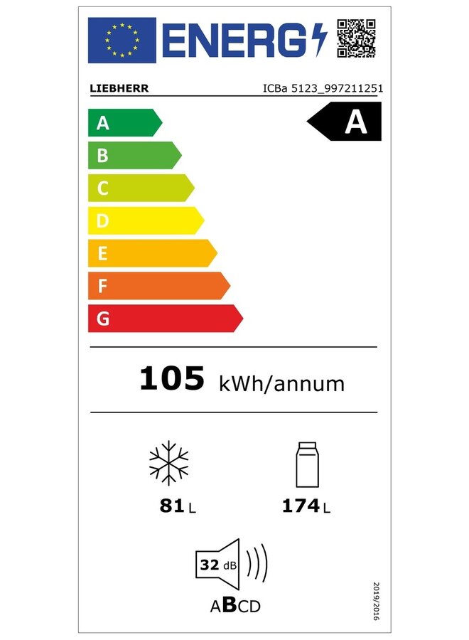 Liebherr ICBa 5123 plus BioFresh | Inbouw  koelvriescombinatie | A label