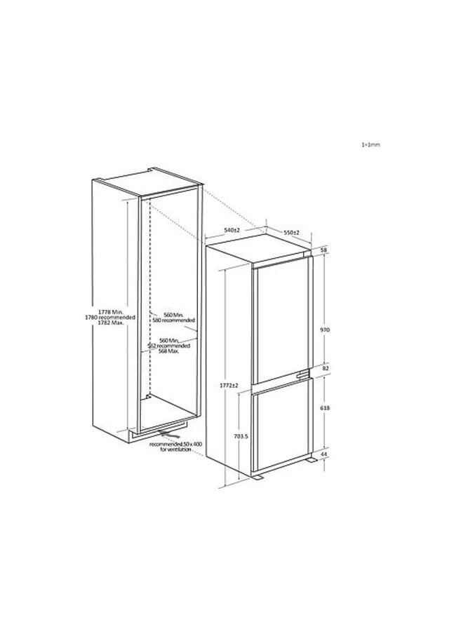 Haier HBQW5518E | Inbouw koelvriescombinatie | 178 cm | Nofrost