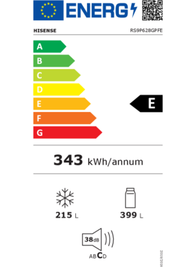 Hisense RS9P628GPFE | Amerikaanse Koelkast | Zwart | Message Board