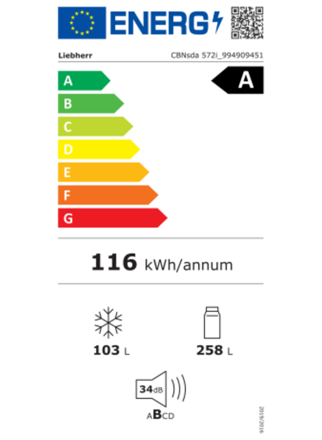 Liebherr CBNsda 572i plus  | BioFresh NoFrost | Koelvriescombinatie | A