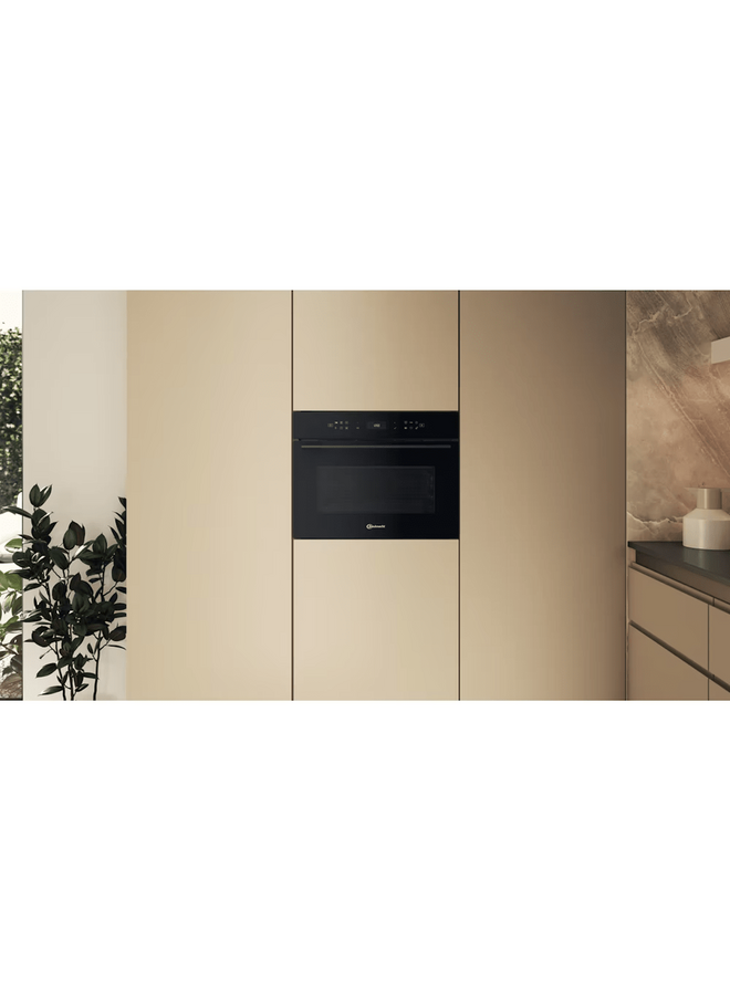 Bauknecht BCW7O7HTSK | Inbouw oven magetron | 45 cm | Zwart