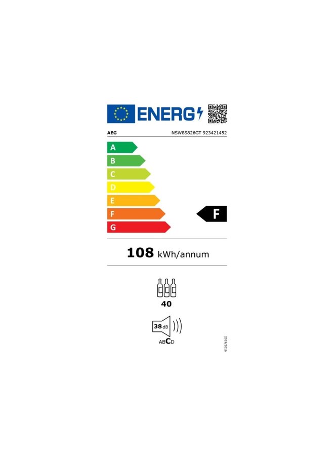 AEG NSW8S826GT | Wijnklimaatkast onderbouw | Inbouw