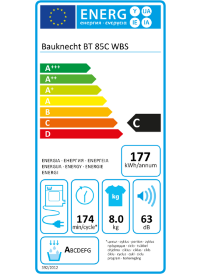 Bauknecht BT 85C WBS | Warmtepompdroger | 8 kg