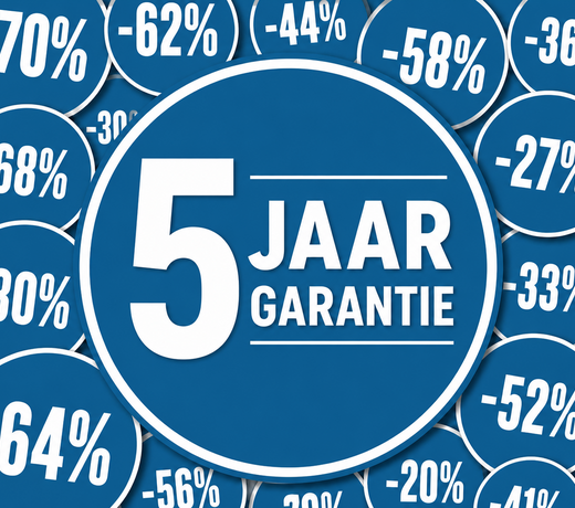 5 jaar garantie op witgoed en keukenapparatuur