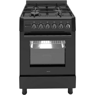 Wiggo WO-E609R(BB) | Serie 9 | gasfornuis | 60 cm | Zwart