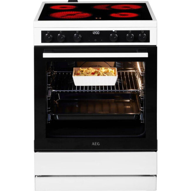 AEG CCB644COBW | Keramisch fornuis | Wit | 60 cm