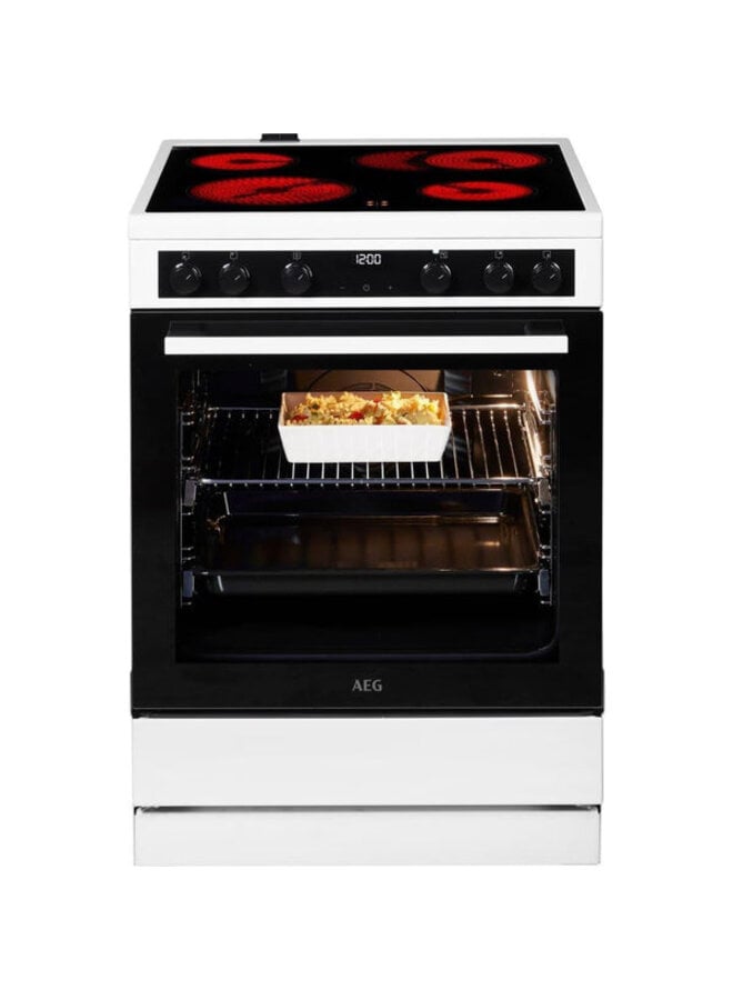 AEG CCB644COBW | Keramisch fornuis | Wit | 60 cm
