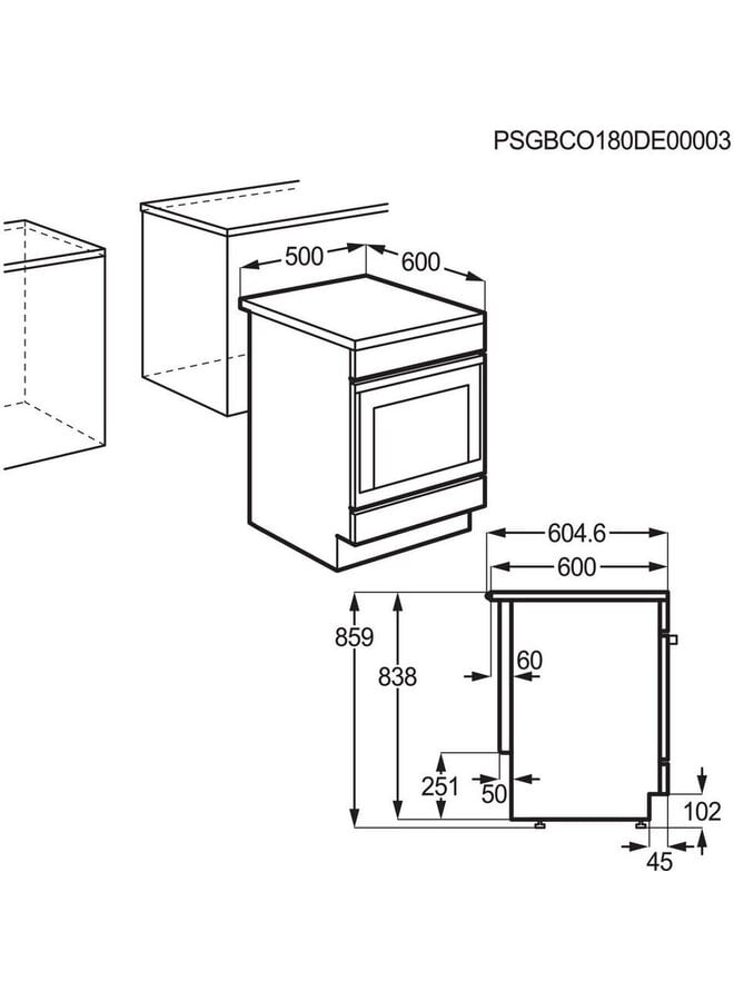 AEG CCB5442CBW | Keramisch fornuis | 50 cm