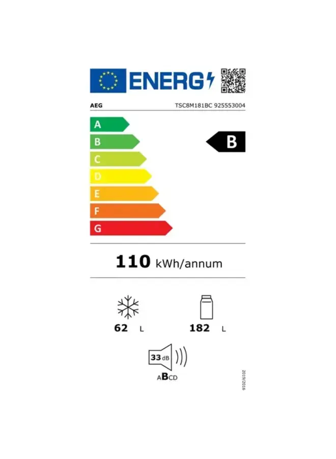 AEG NSC8M181BC | Inbouw koelvriesombinatie | 178 cm | B