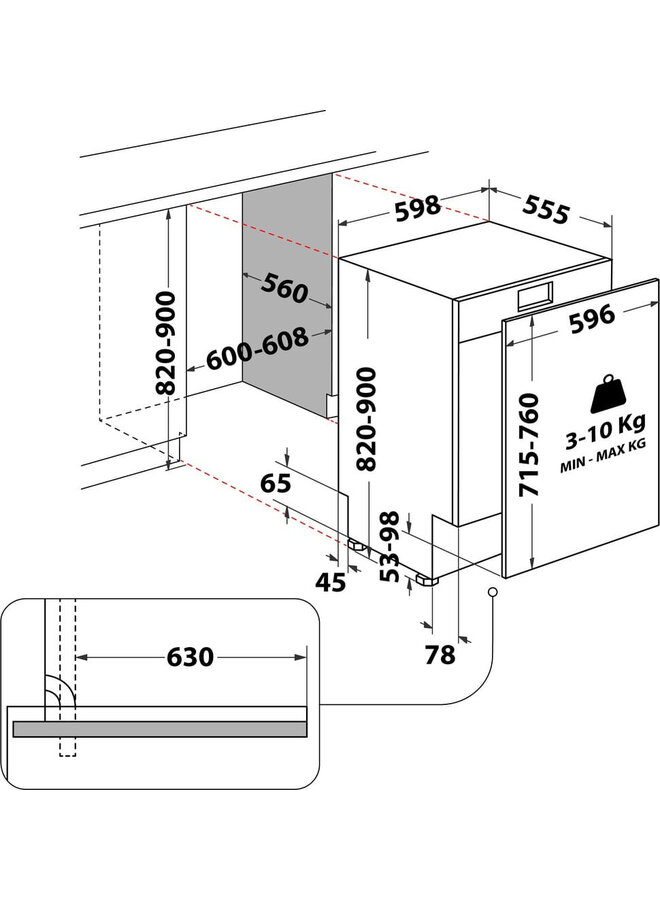 Bauknecht BK7IPA15BM6L0 | Inbouw vaatwasser | A Label