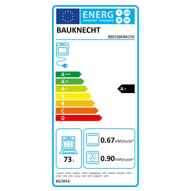 Bauknecht  BBI5S8HM1SK | Inbouw oven | 60 cm | Zwart