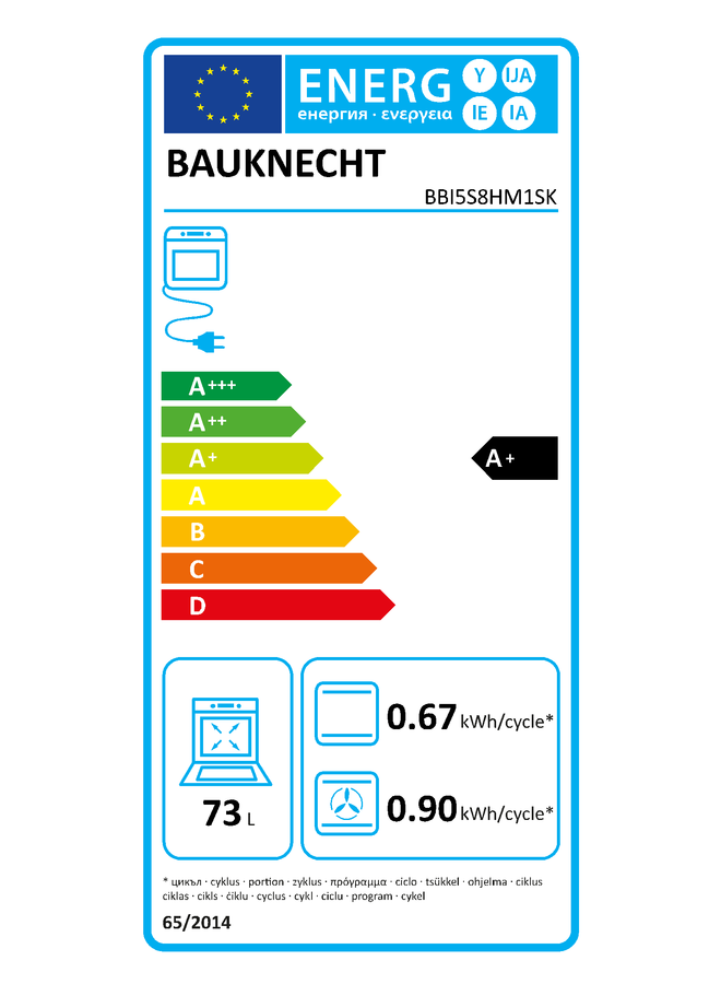 Bauknecht BBI5S8HM1SK | Inbouw oven | 60 cm | Zwart